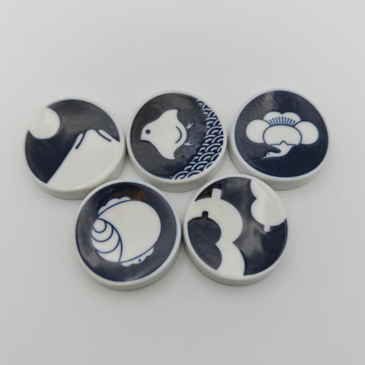 Repose-Baguettes Japonais Hashioki en Porcelaine d'Arita - Collection Kihara
