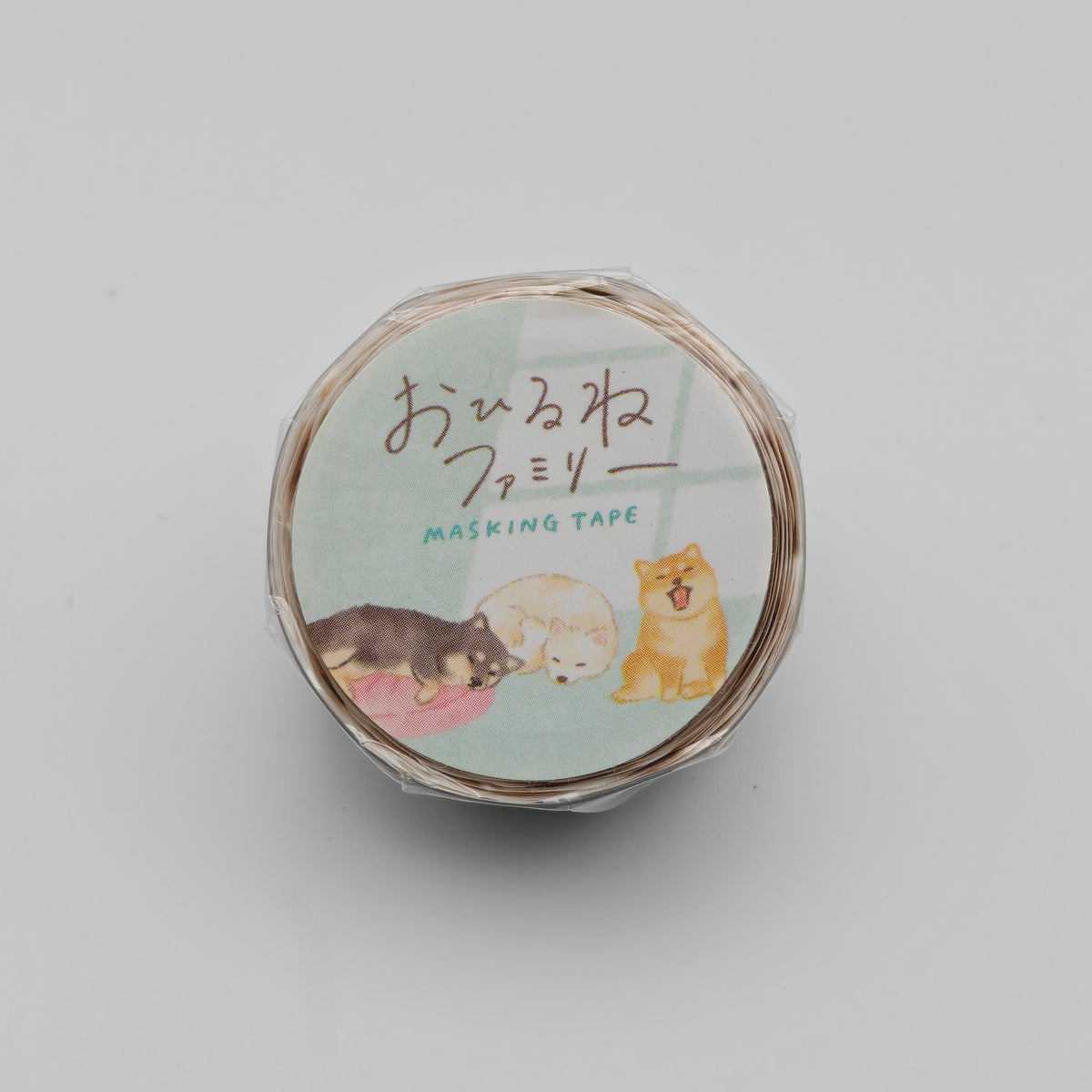 Washi Tape Japonais Mind Wave - La Sieste des Shiba (Ohirune Family)