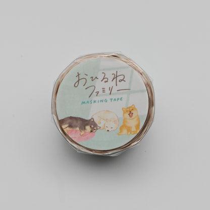 Washi Tape Japonais Mind Wave - La Sieste des Shiba (Ohirune Family)