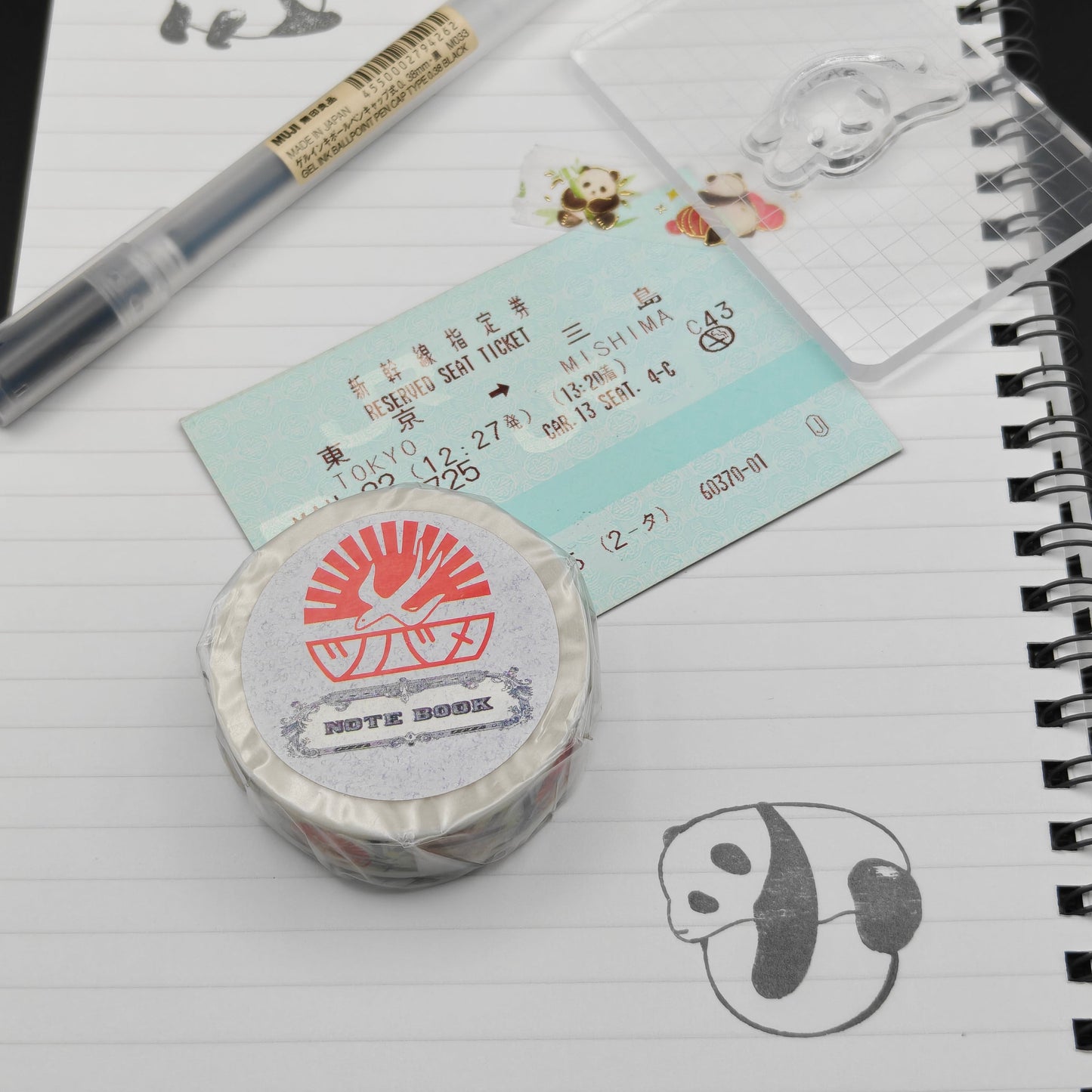 Washi Tape Japonais - Édition Vintage Carnet Tsubame