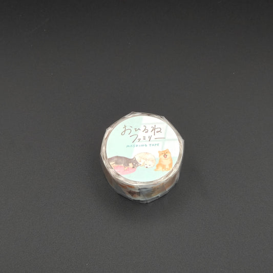 Washi Tape Japonais Mind Wave - La Sieste des Shiba (Ohirune Family)