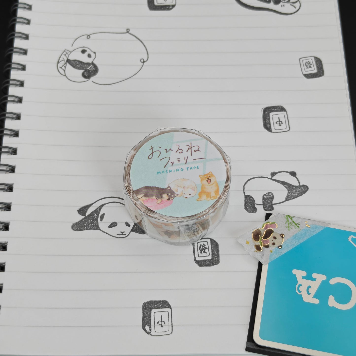 Washi Tape Japonais Mind Wave - La Sieste des Shiba (Ohirune Family)