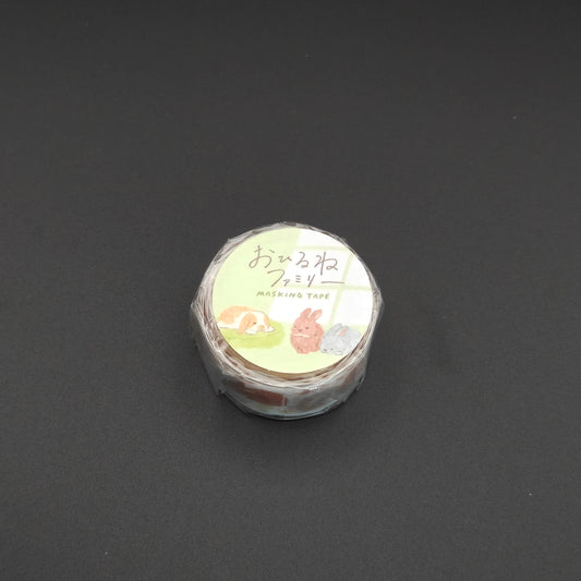 Washi Tape Japonais Mind Wave - La Sieste des Lapins (Ohirune Family)
