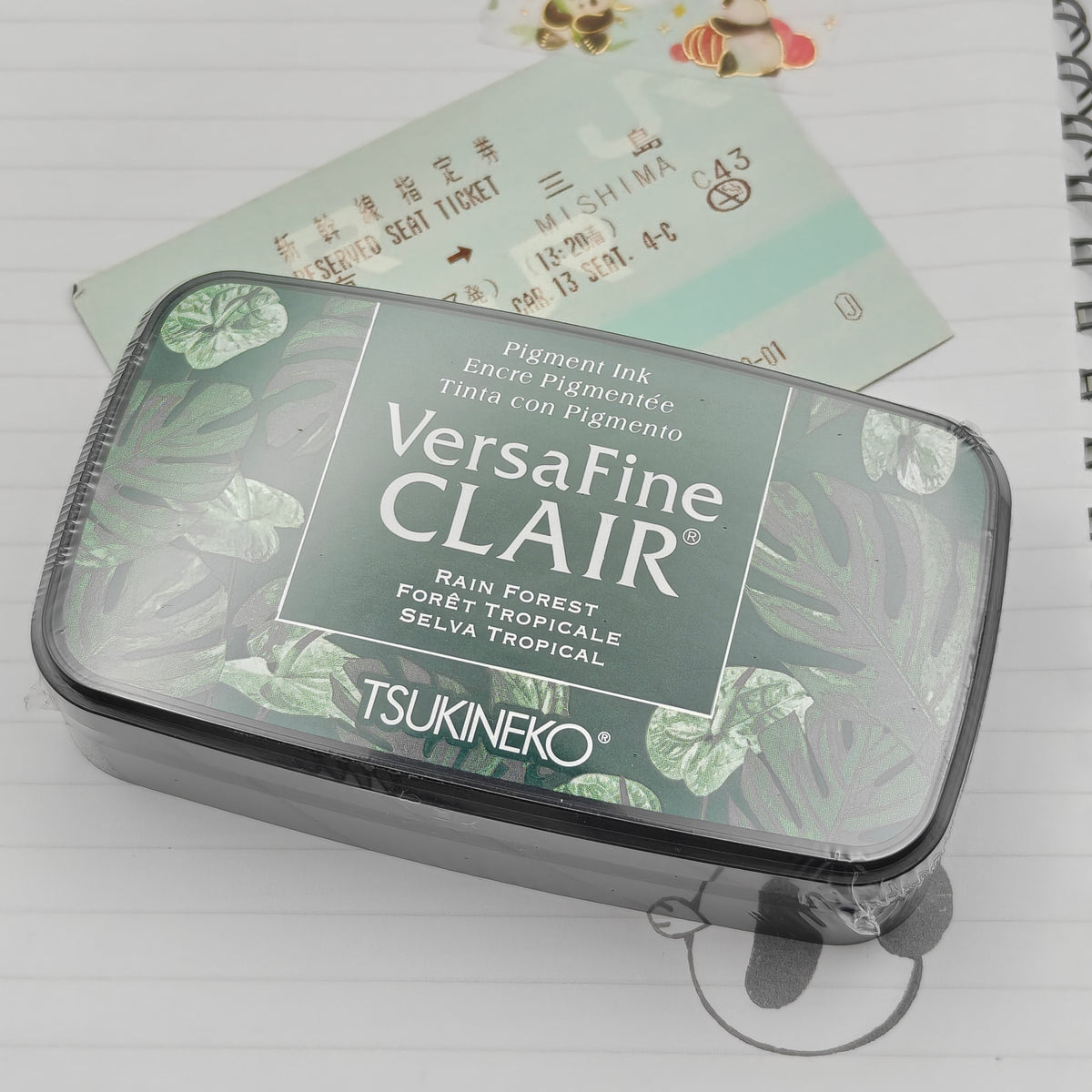 Tampon Encreur Tsukineko VersaFine Clair - Vert Rain Forest