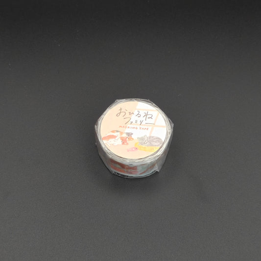 Washi Tape Japonais Mind Wave - La Sieste des chats (Ohirune Family)